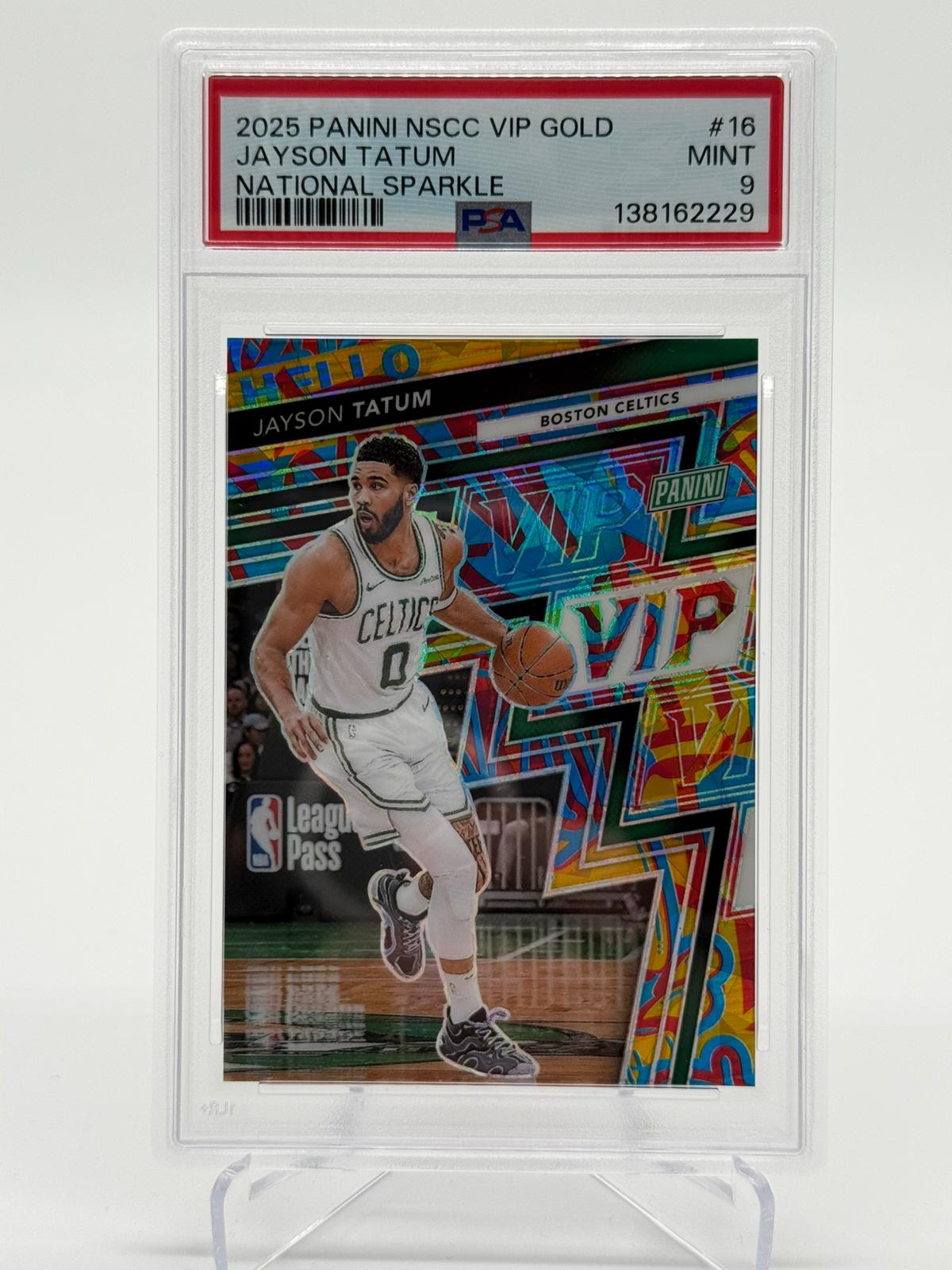 2025 Panini NSCC VIP Gold Jayson Tatum National Sparkle 43/45 PSA 9