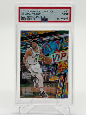 2025 Panini NSCC VIP Gold Jayson Tatum National Sparkle 43/45 PSA 9