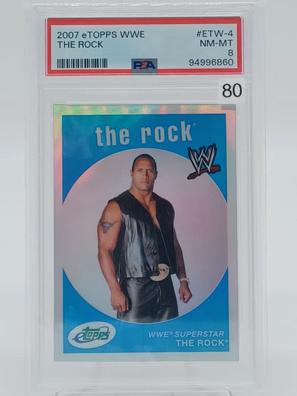2007 eTopps WWE The Rock PSA 8 #ETW-4