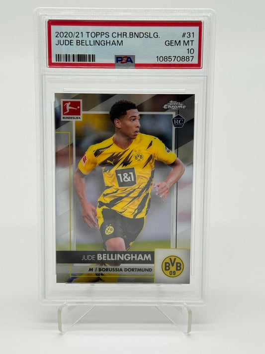2020-21 Topps Chrome Bundesliga Jude Bellingham RC PSA 10