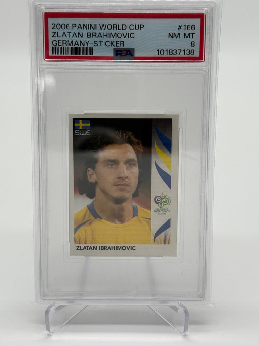 2006 Panini World Cup Zlatan Ibrahimovic Germany-Sticker PSA 8