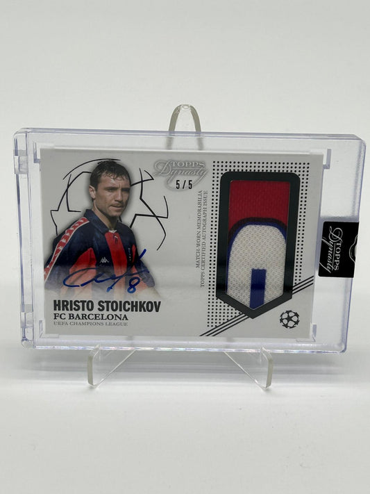 2023 Topps Dynasty Hristo Stoichkov Patch Auto On Card /5