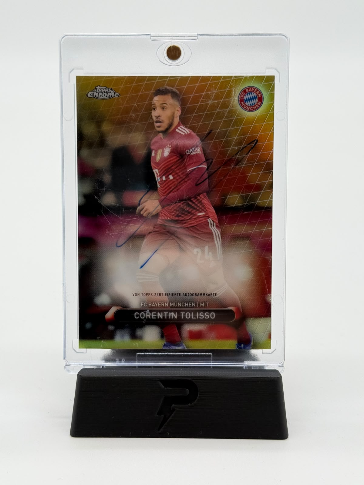 2022 Topps Chrome Corentin Tolisso On Card Auto 03/10