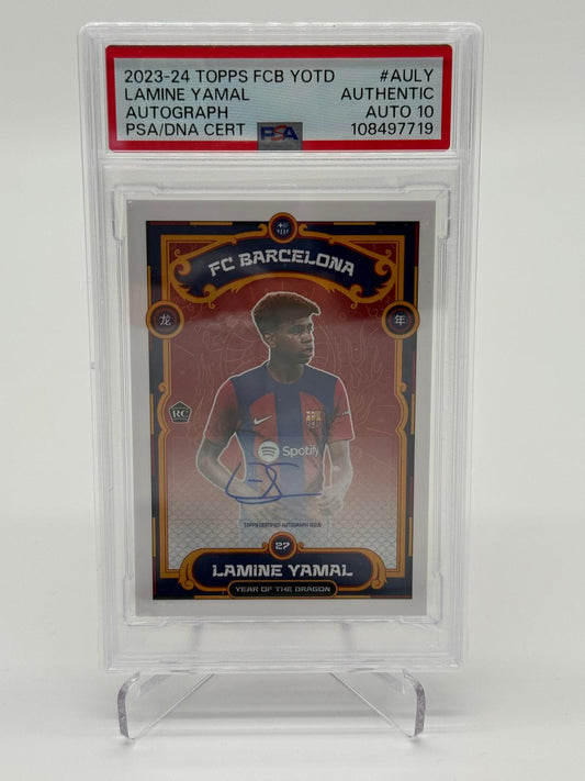 2023-24 Topps Year of the Dragon Lamine Yamal Auto PSA AUT Auto 10