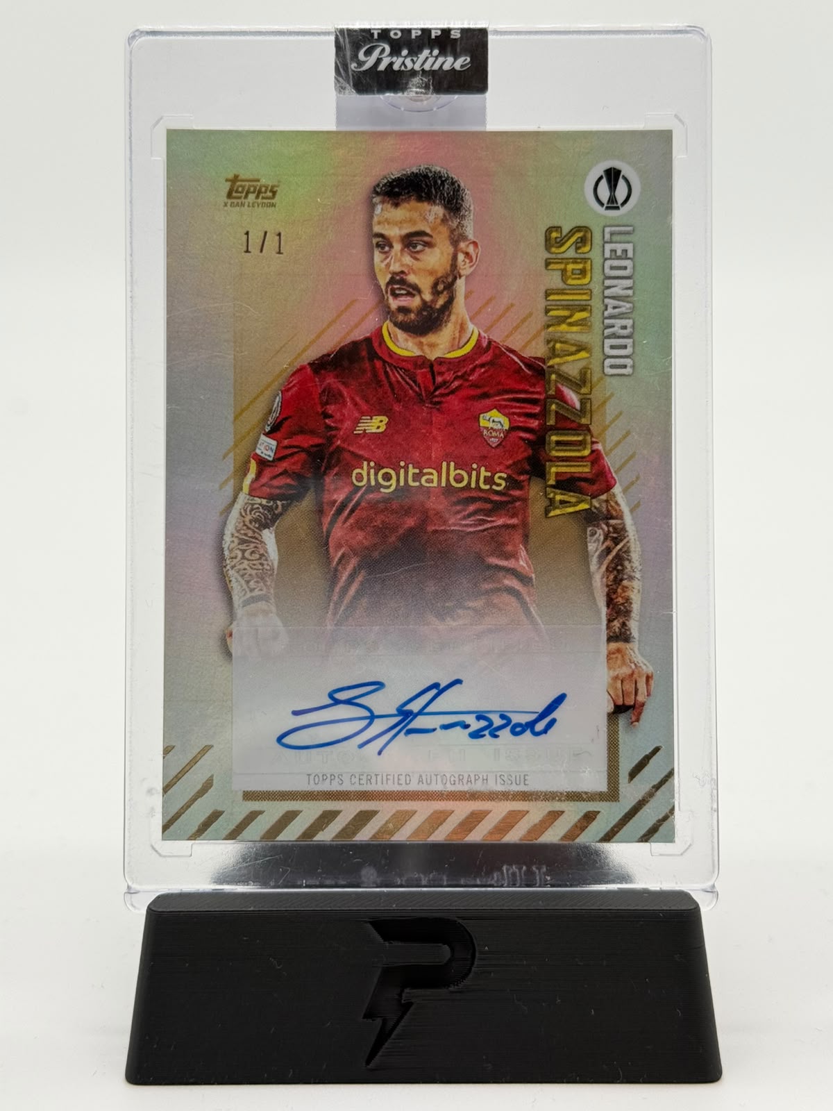 2023 Topps UEFA GOLD Leonardo Spinazzola 1/1 Auto