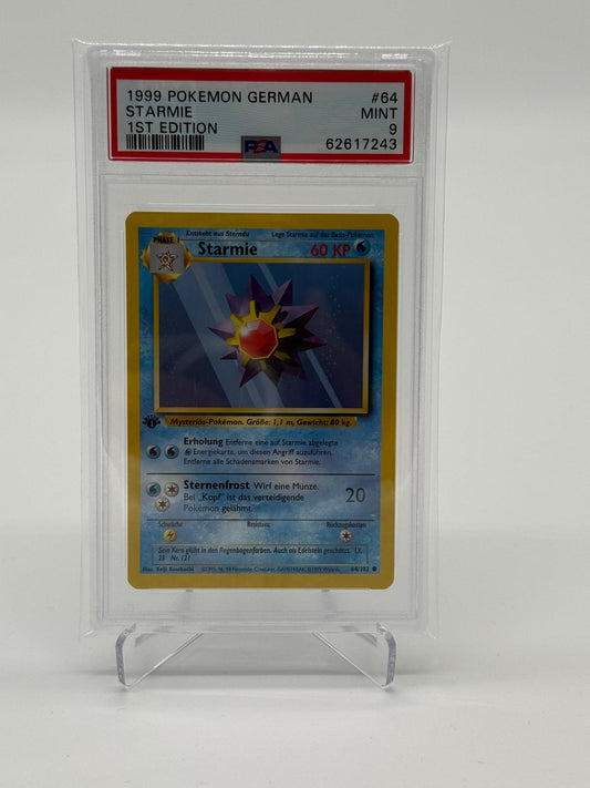 1999 Pokemon Starmie 1st Edition Deutsch PSA 9