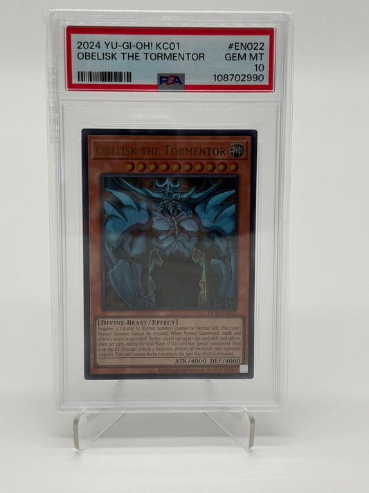 2024 YU-GI-OH! KC01-EN022 Obelisk The Tormentor PSA 10