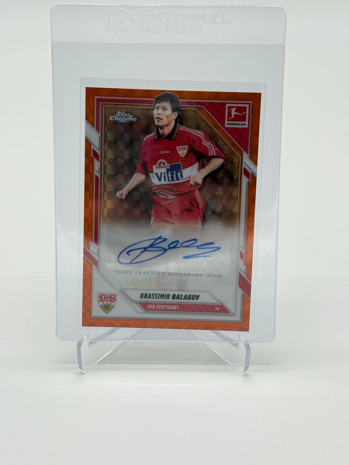 2025-26 Topps Chrome Bundesliga Krassimir Balakov 16/25 Auto