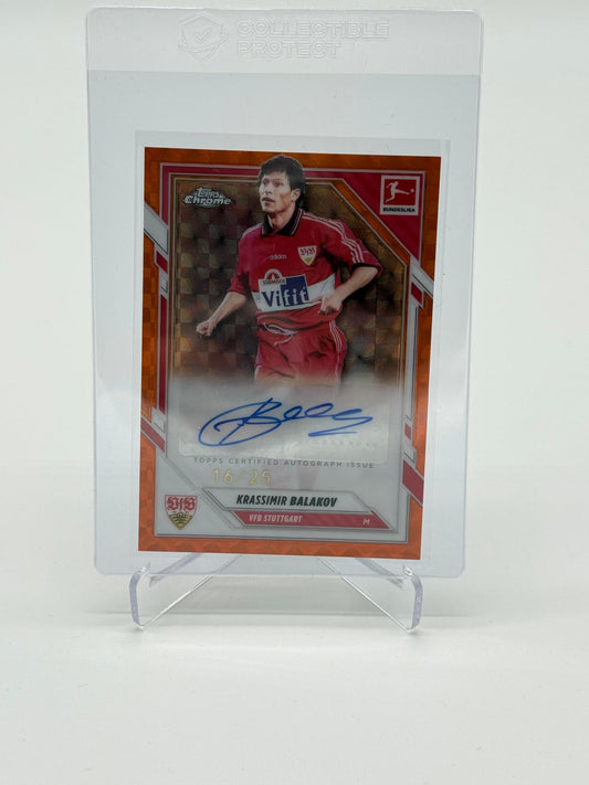 2025-26 Topps Chrome Bundesliga Krassimir Balakov 16/25 Auto