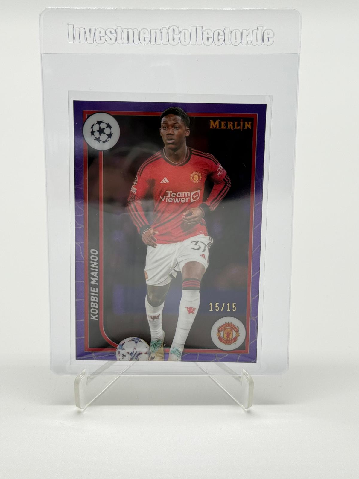 2024 Topps Merlin Chrome Kobbie Mainoo Purple Shimmer 15/15