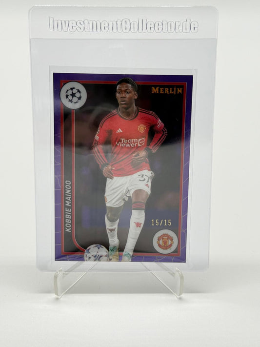 2024 Topps Merlin Chrome Kobbie Mainoo Purple Shimmer 15/15