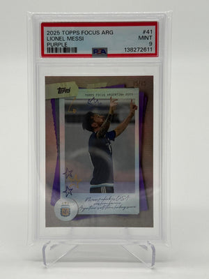 2025 Topps Argentina Focus Lionel Messi /15 PSA 9 POP 1