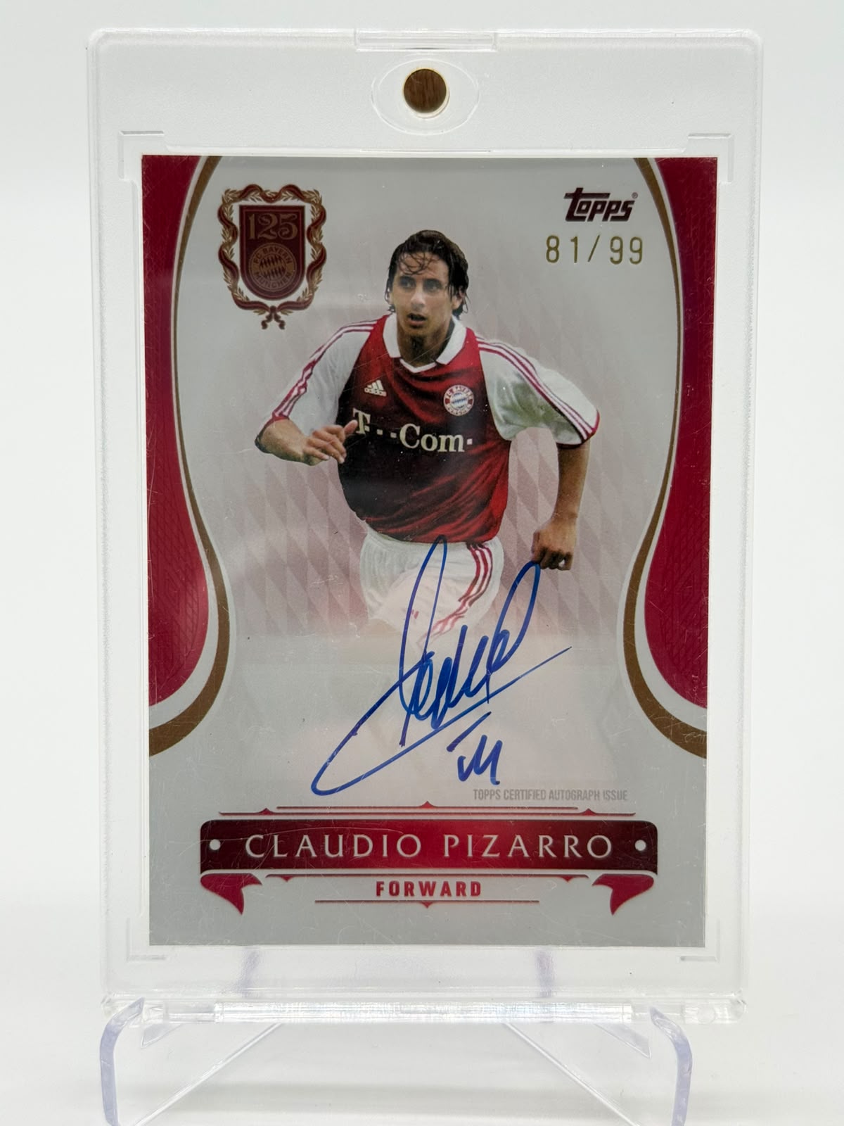 2025 Topps FC Bayern 125 Jahre Claudio Pizarro AUTO 81/99