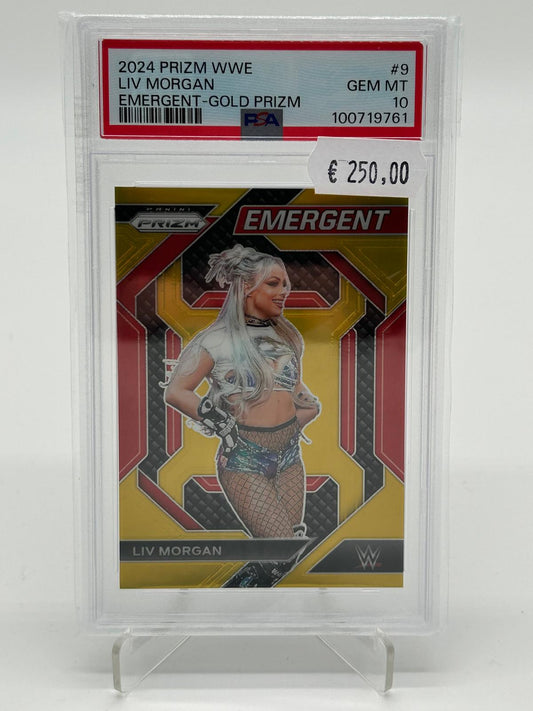 2024 Panini Prizm WWE Liv Morgan Emergent Gold Prizm /10 PSA 10