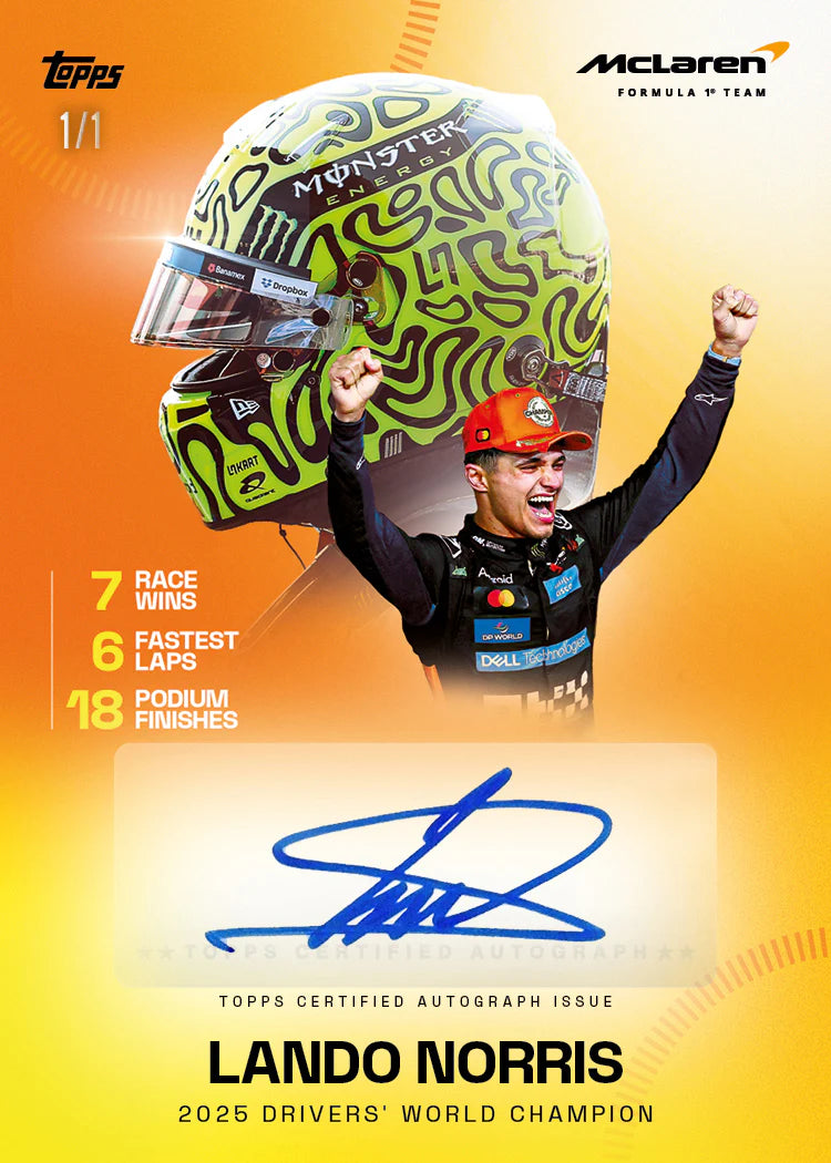 2025 Topps McLaren Racing Hobby Box (LIVEBREAK)
