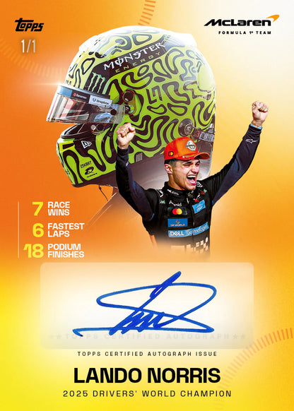 2025 Topps McLaren Racing Hobby Box (LIVEBREAK)