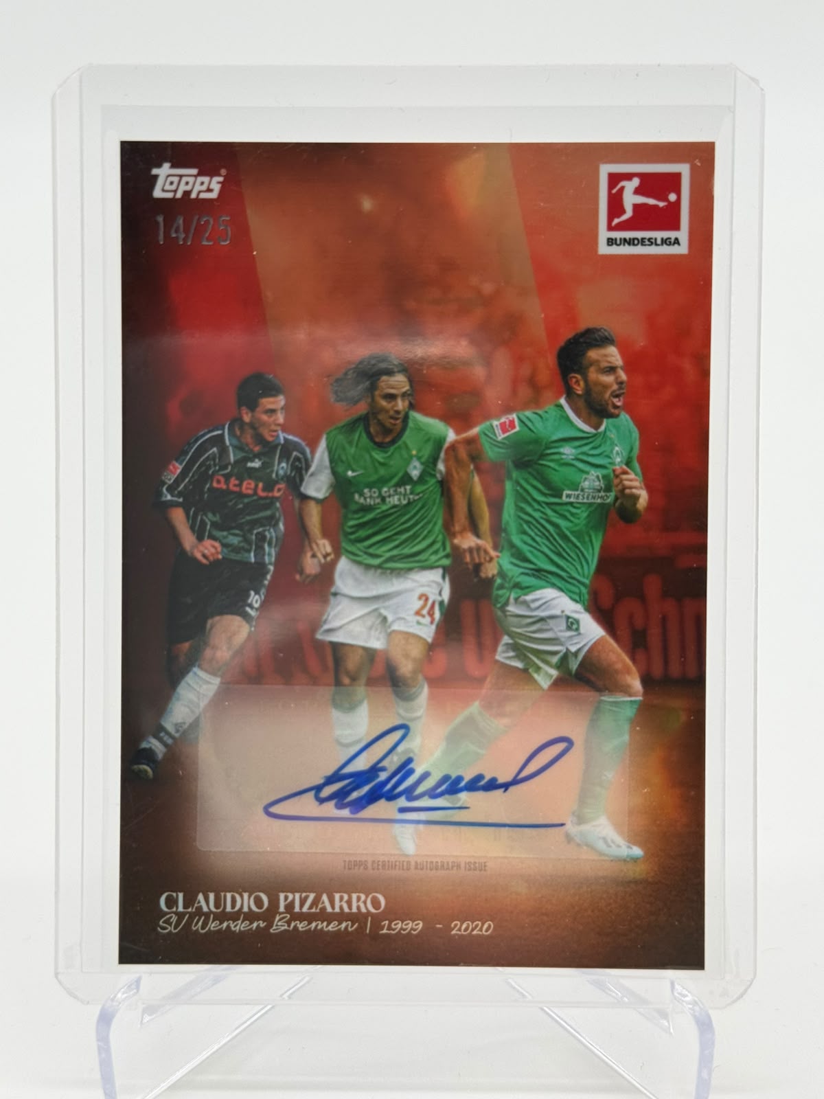 2026 Topps Bundesliga International Stars Claudio Pizarro AUTO 14/25