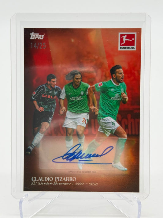2026 Topps Bundesliga International Stars Claudio Pizarro AUTO 14/25