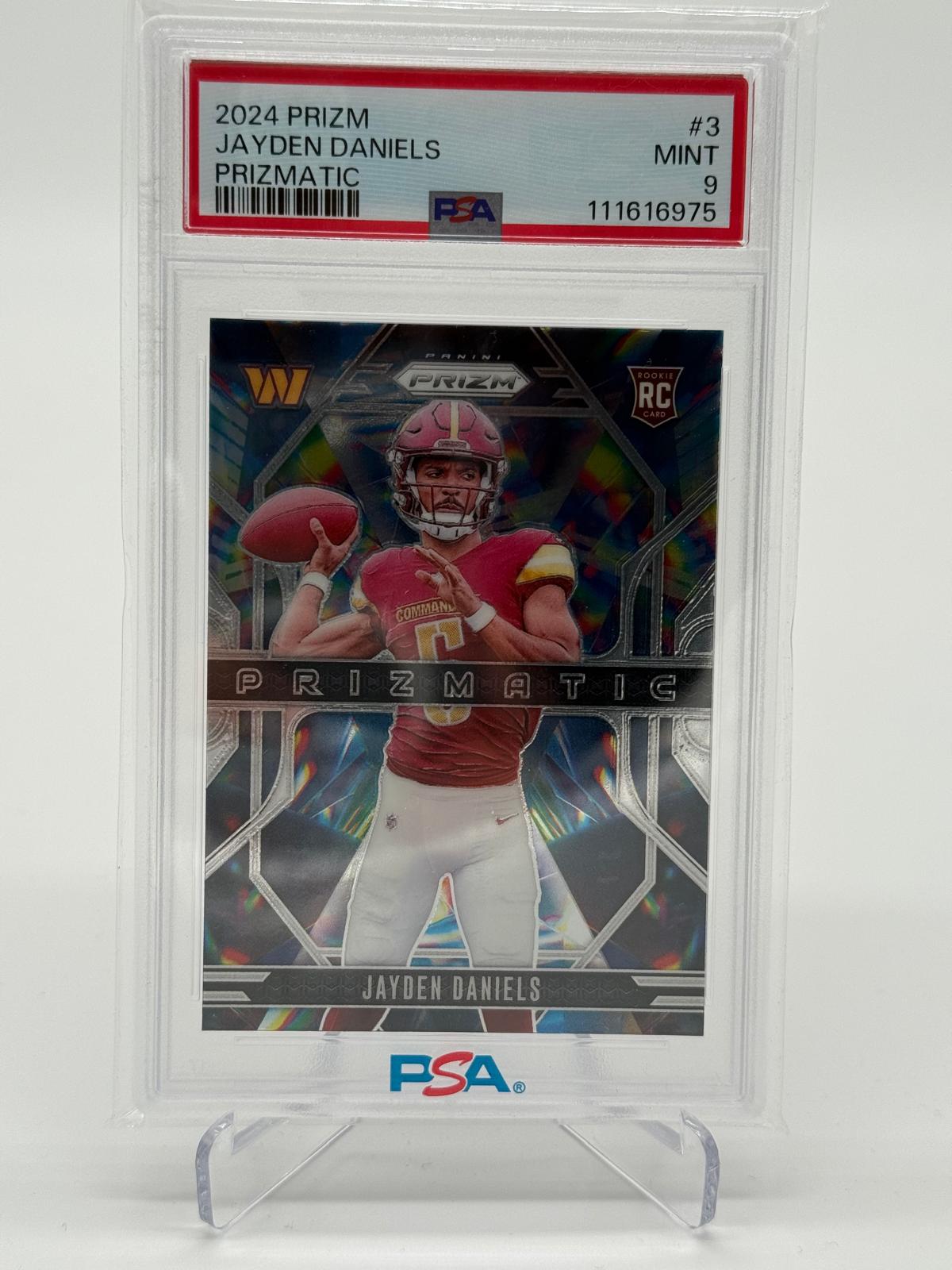 2024 Panini Prizm Jayden Daniels Prizmatic RC PSA 9
