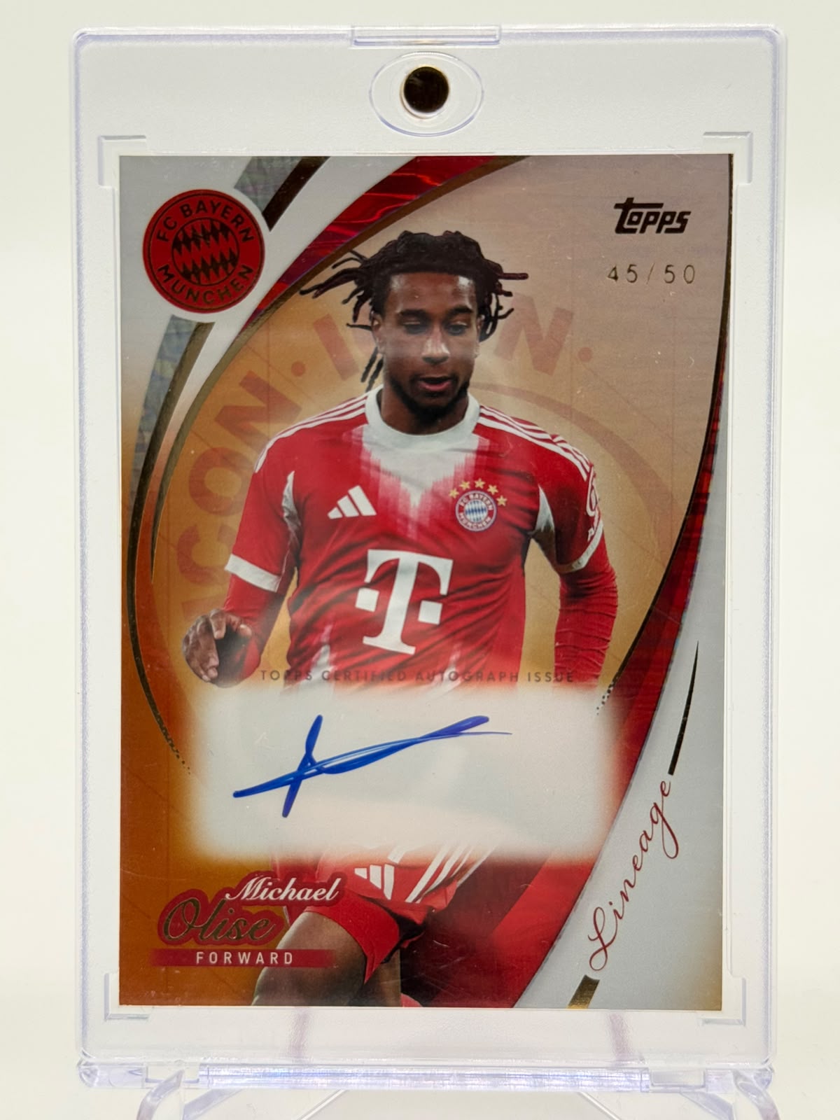 202/26 Topps FC Bayern Lineage Michael Olise Auto 45/50