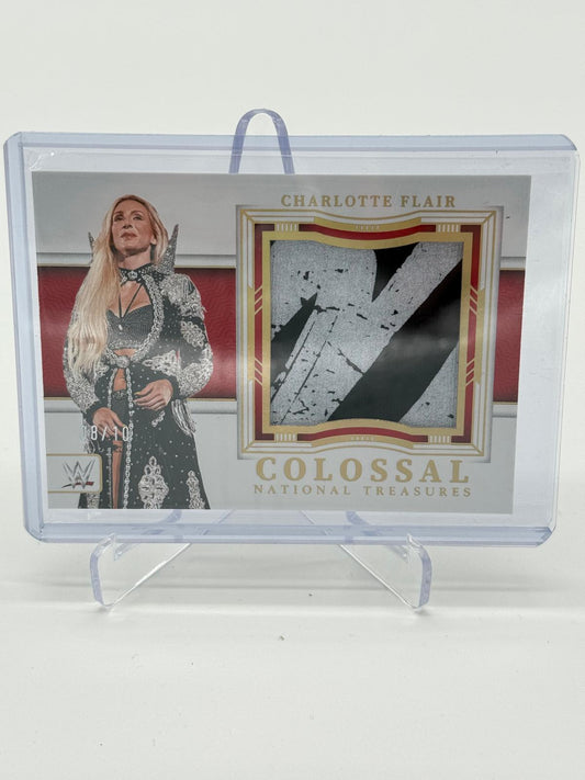 2024 Panini National Treasures Charlotte Flair Colossal Relic 08/10