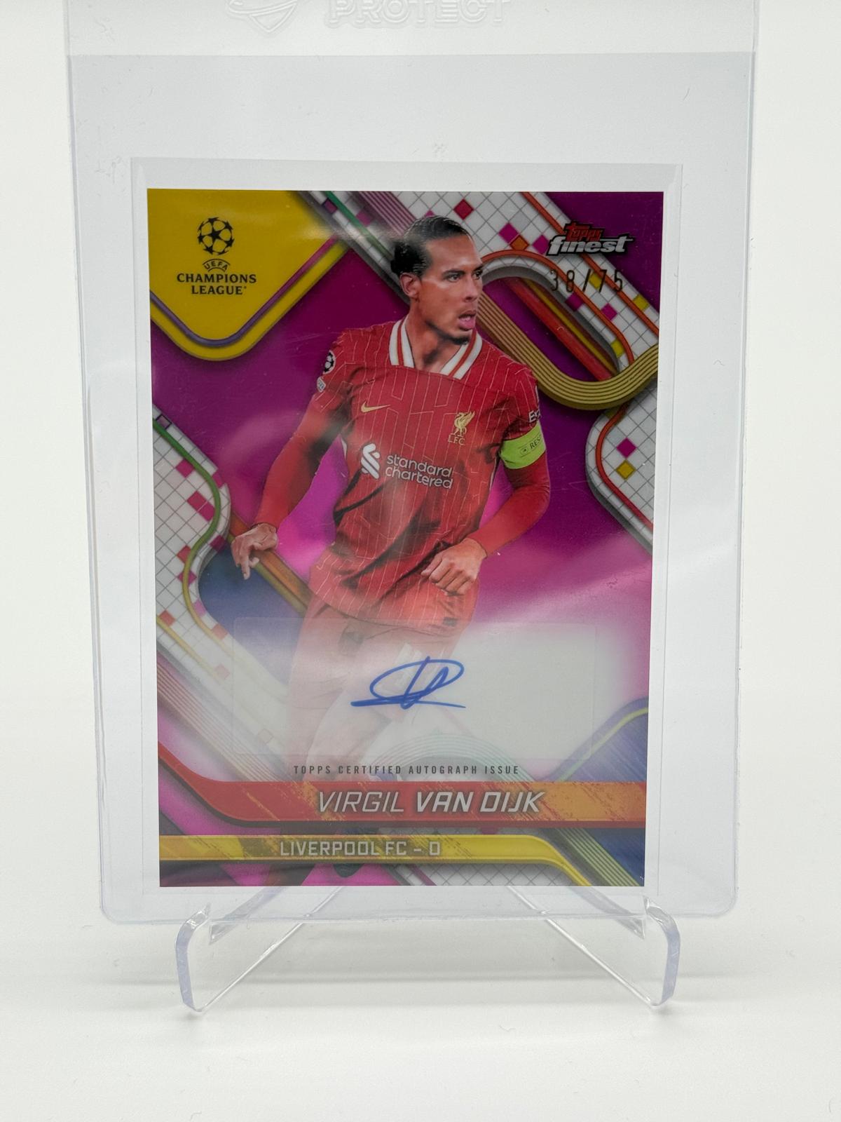 2024-25 Topps Chrome Finest Van Dijk Auto /75