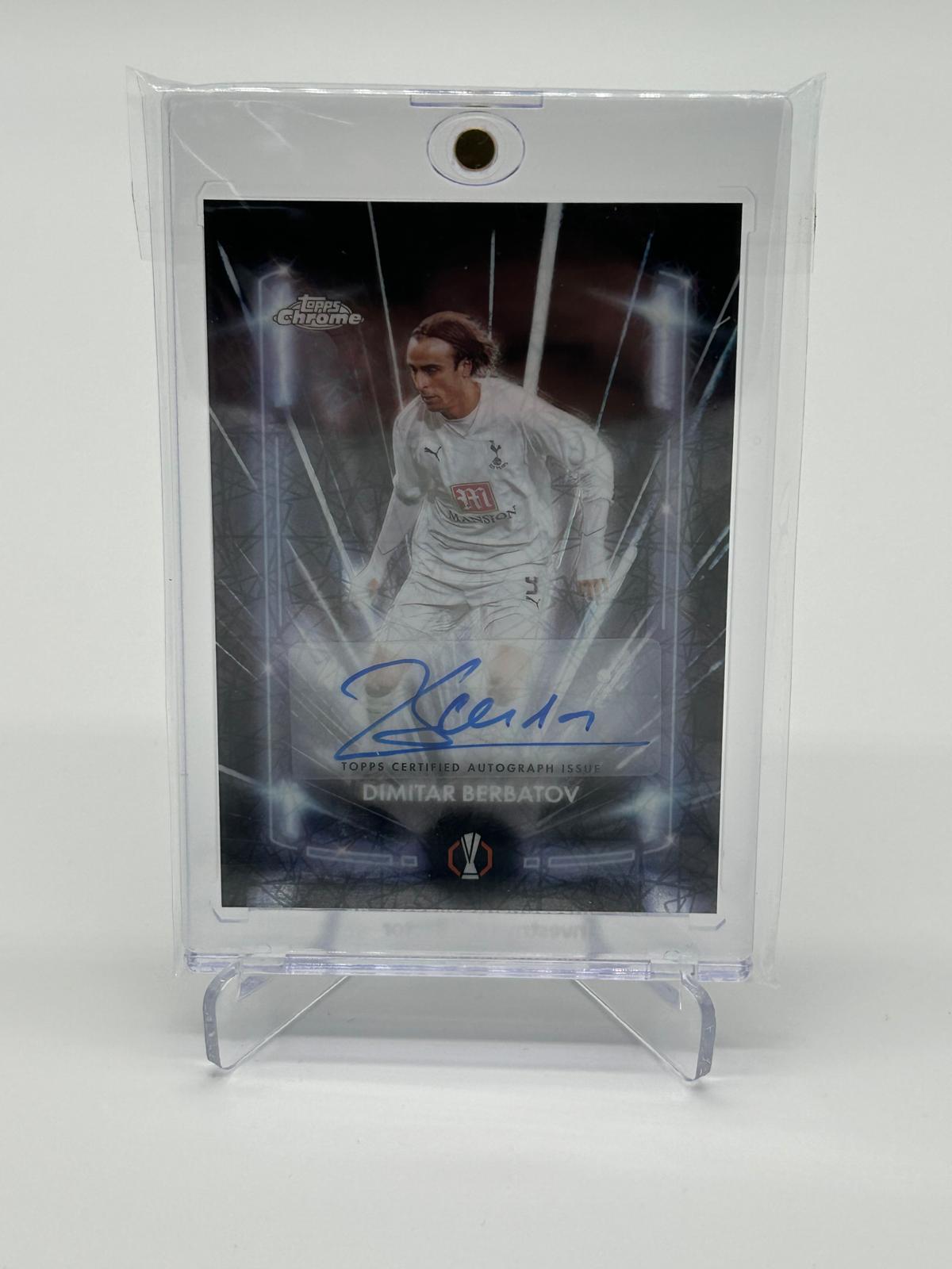 2024-25 Topps Chrome UCC Dimitar Berbatov Black Lazer Auto