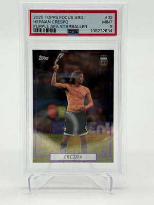 2025 Topps Argentina Focus Hernan Crespo /15 PSA 9 POP 1