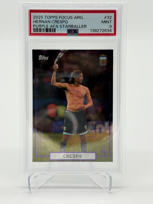 2025 Topps Argentina Focus Hernan Crespo /15 PSA 9 POP 1