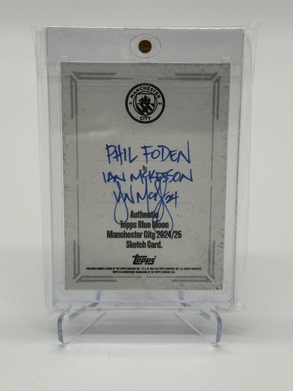2024-25 Topps Blue Moon Manchester City Phil Foden 1/1 Sketch Card