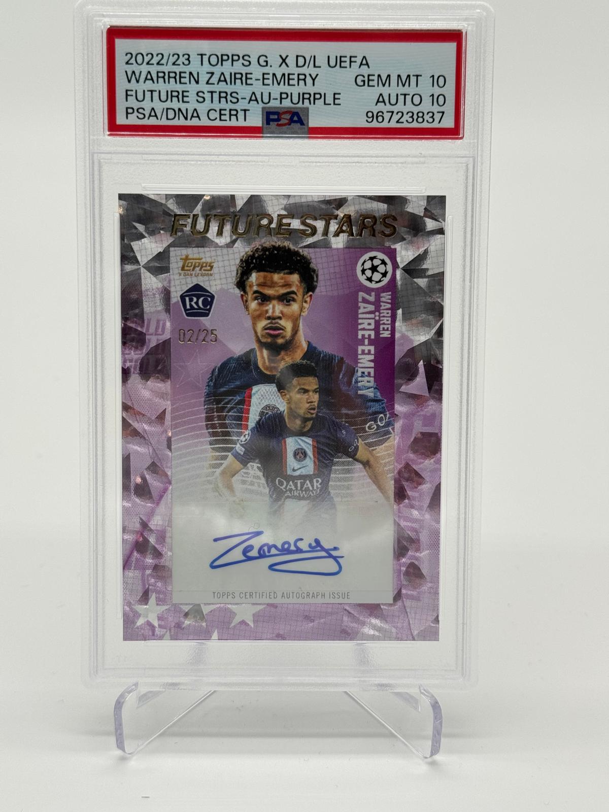 2022-23 Topps UCC Gold Warren Zaire-Emery RC Auto /25 PSA 10 AUTO 10