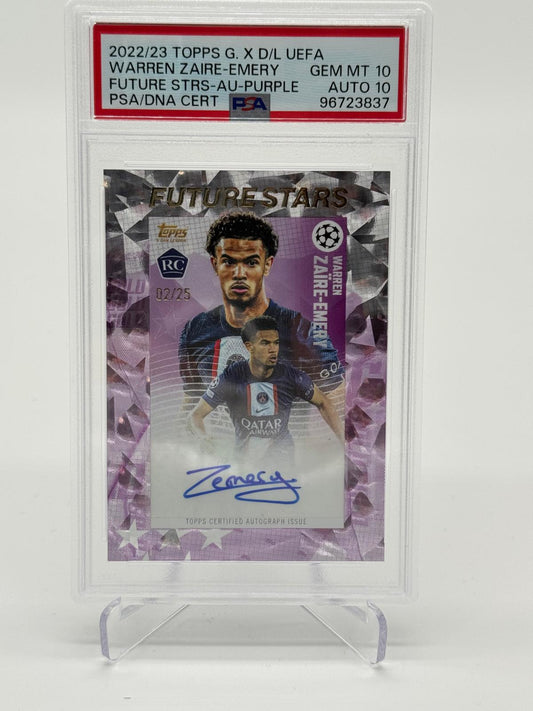 2022-23 Topps UCC Gold Warren Zaire-Emery RC Auto /25 PSA 10 AUTO 10