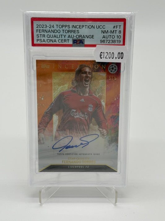 2023-24 Topps Inception UCC Fernando Torres /5 Auto PSA 8 Auto 10