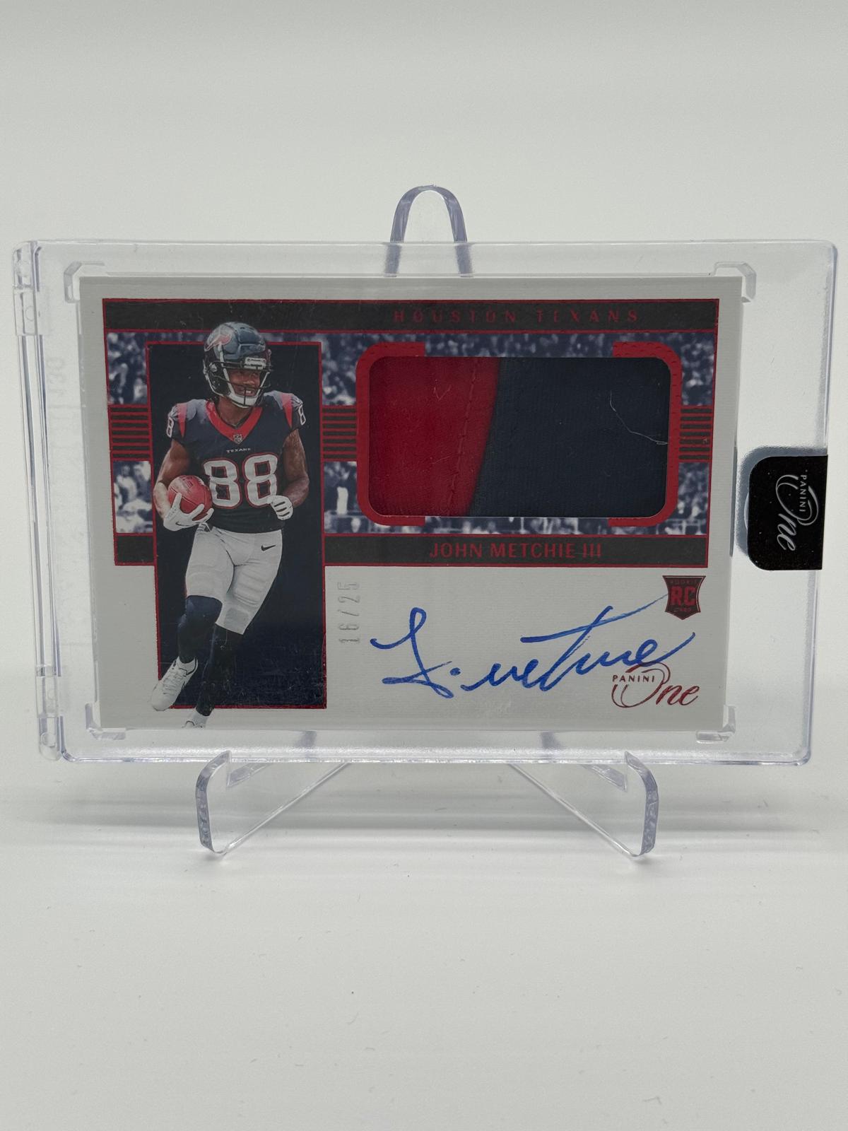 2022 Panini One Football John Mechie RC Patch Auto /25