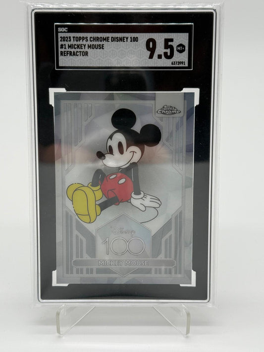 2023 Topps Chrome Disney 100 Mickey Mouse Refractor SGC 9.5