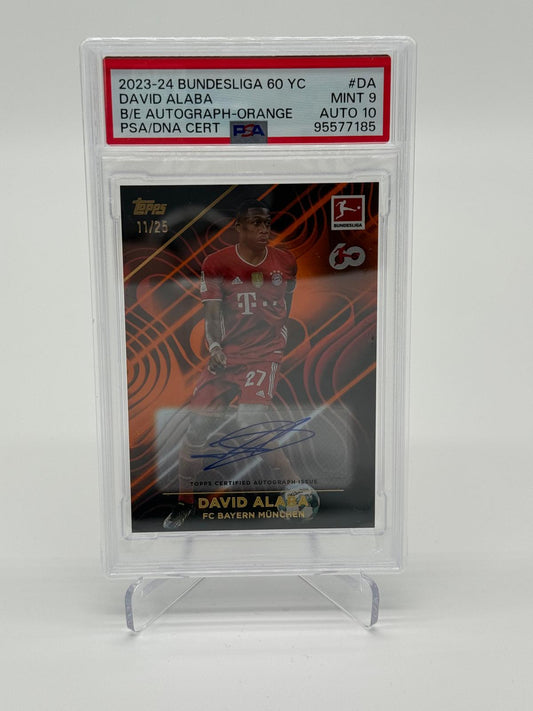 2023-24 Topps 60 Jahre BL David Alaba Auto /25 PSA 9 Auto 10