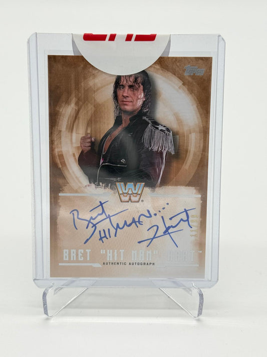 2017 Topps WWE Undisputed Bret "Hit Man" Hart On Card Auto 11/99