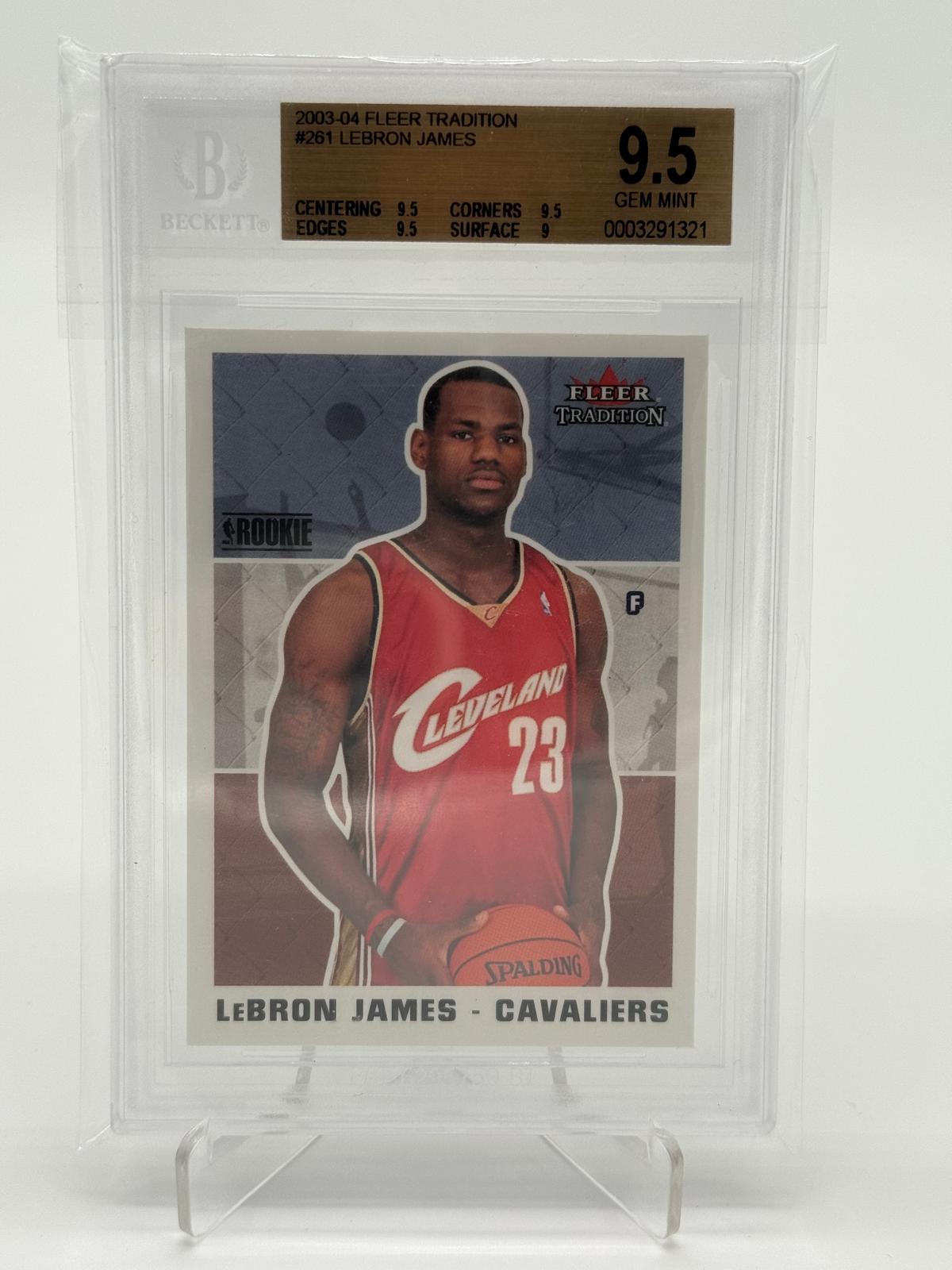 2003-04 Fleer Lebron James RC BGS 9,5