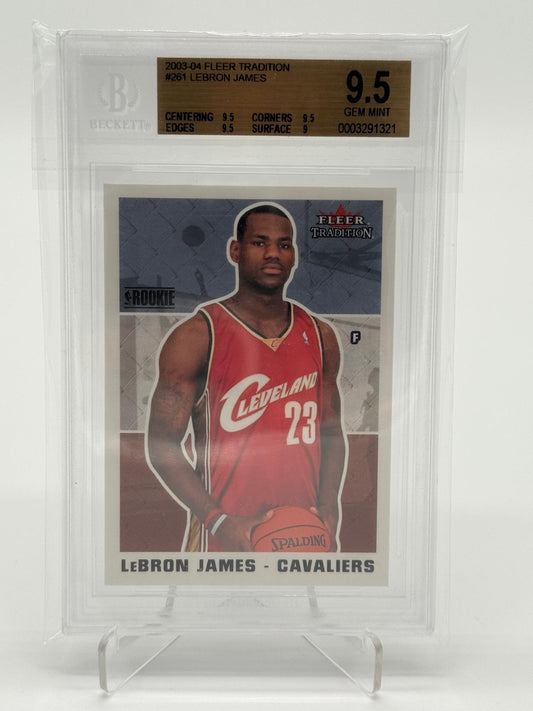 2003-04 Fleer Lebron James RC BGS 9,5