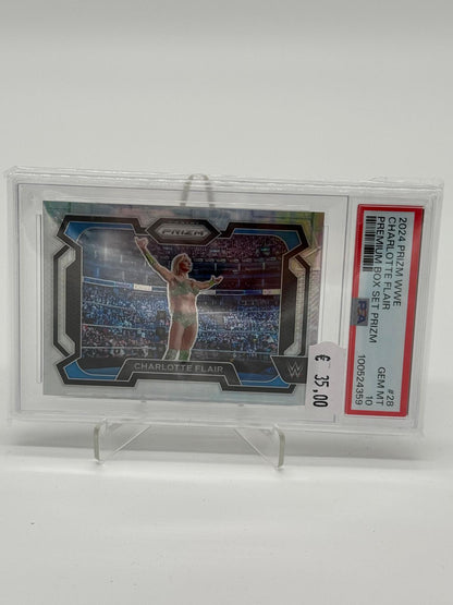 2024 Panini Prizm WWE Charlotte Flair Premium Box Set Prizm /199 PSA 10