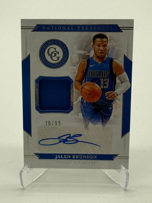 2019-20 Panini National Treasures Basketball Jalen Brunson Auto/Relic 20/99