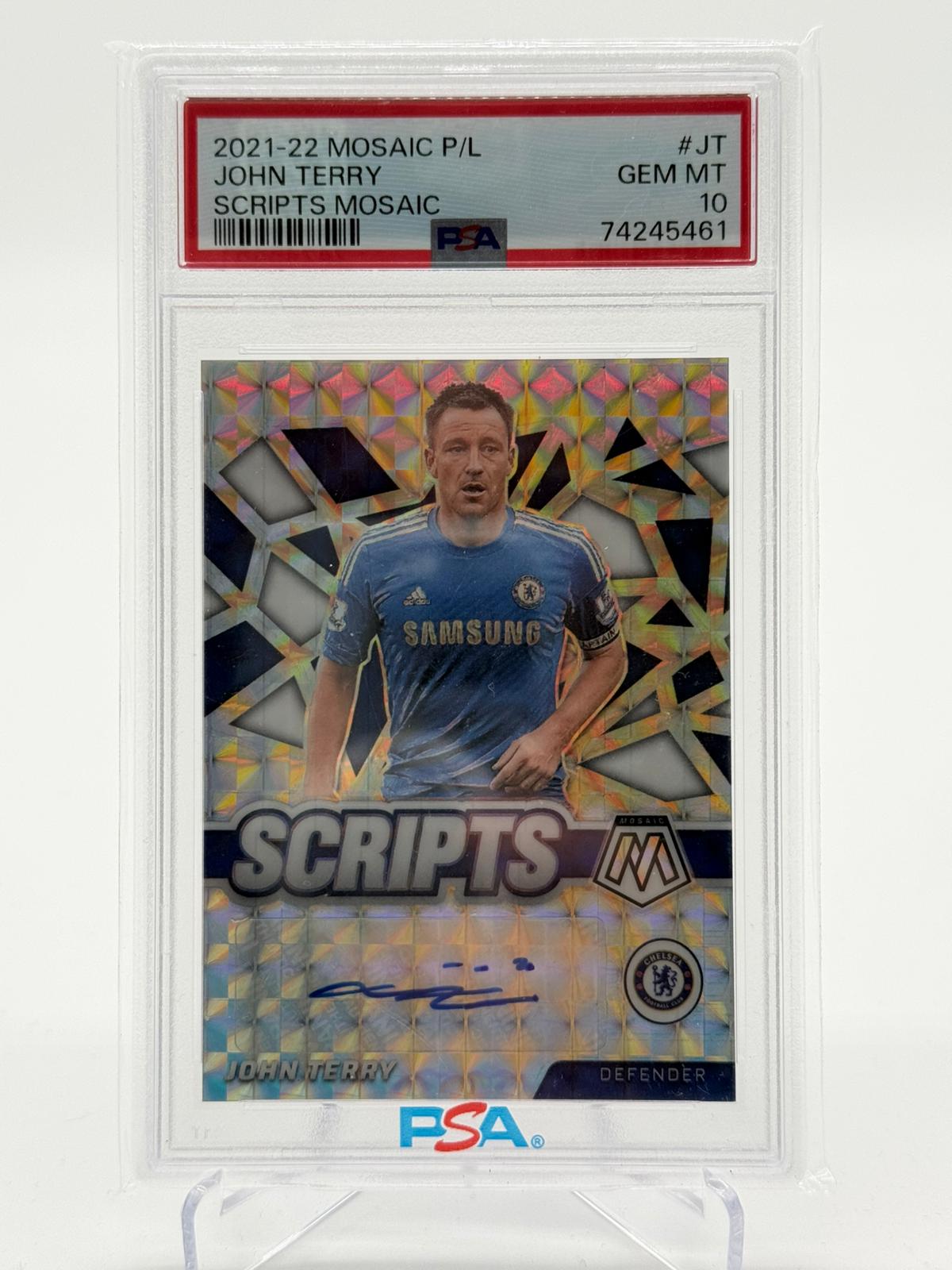 2021-22 Mosaic Premier League John Terry Autogramm PSA 10