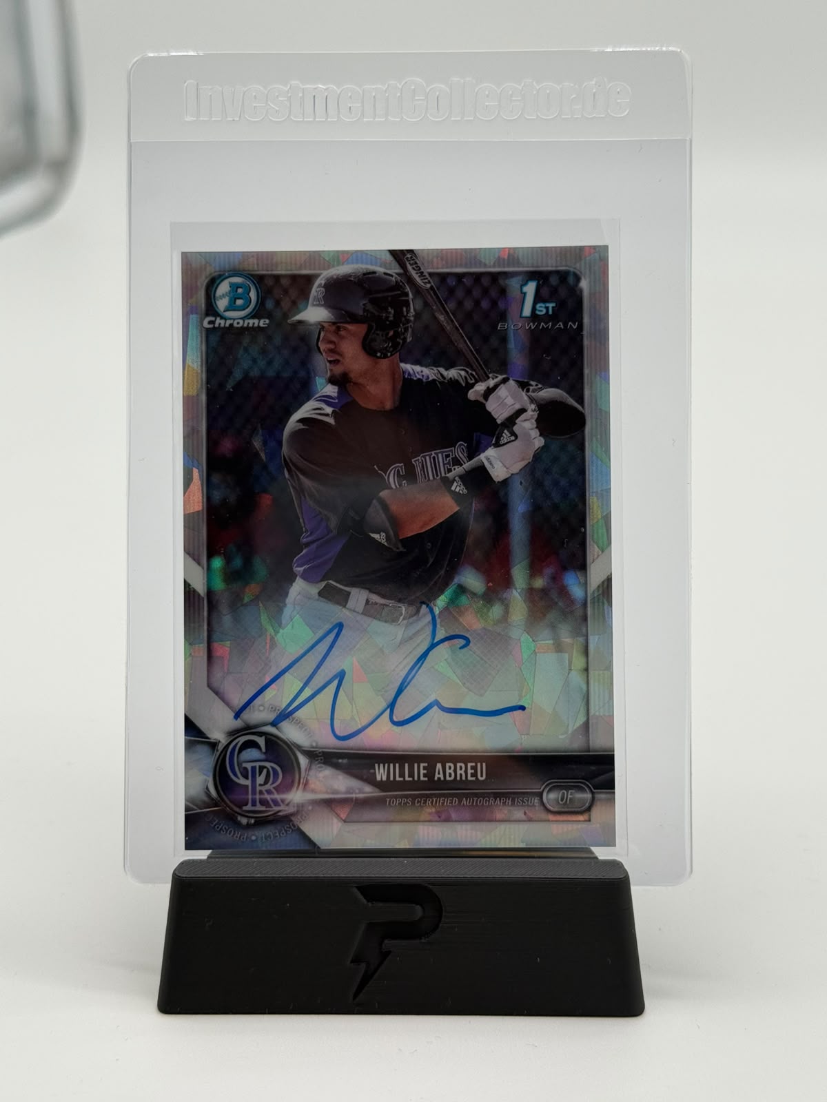 2018 Topps Chrome Bowman Baseball Willie Abreu Auto 080/100