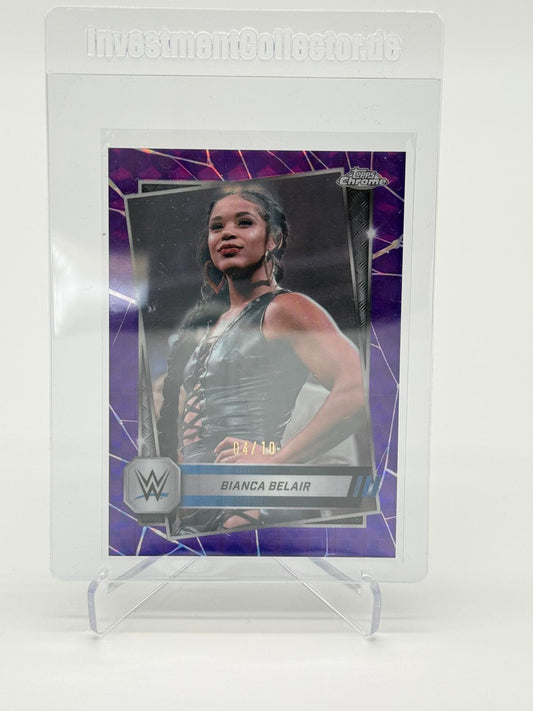 2025 Topps Chrome WWE Bianca Belair Purple Geometric /10