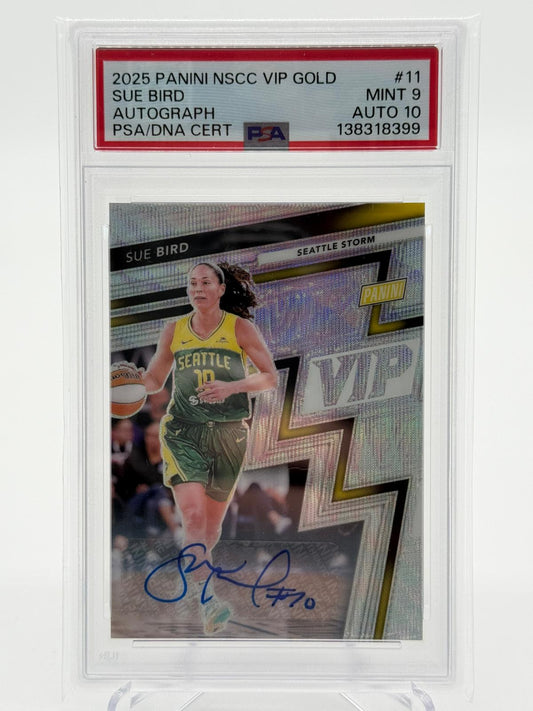 2025 Panini NSCC VIP GOLD Sue Bird Autograph 07/10 PSA 9/10