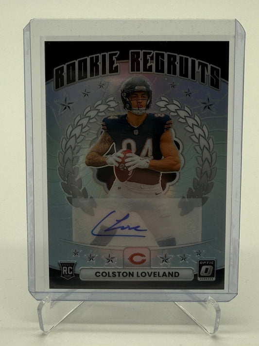2025 Panini Donruss Optic Football Colston Loveland RC Auto 129/199