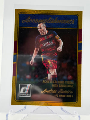 2016-17 Panini Donruss Andres Iniesta Accomplishments Gold