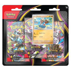 Pokémon Mega Entwicklung Dunkelnacht 3-Pack Blister (SEALED) Deutsch mit 3 Boosterpacks und holografischer Promokarte