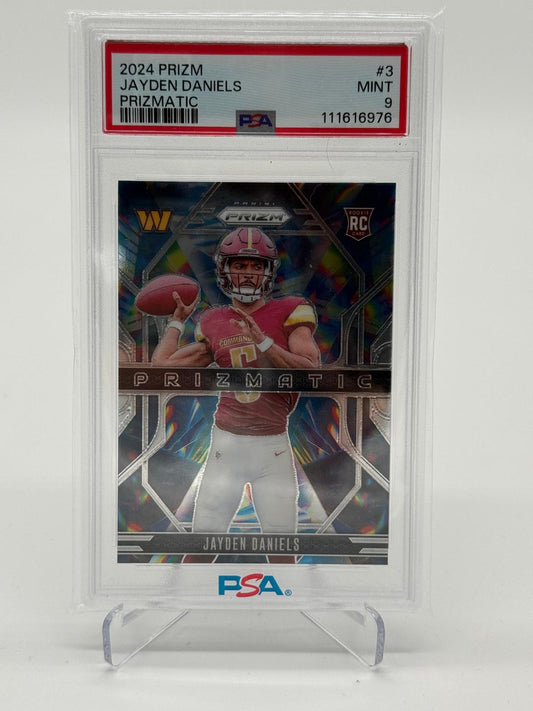 2024 Panini Prizm Jayden Daniels Prizmatic Prizm RC PSA 9