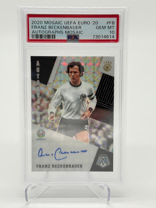 2020 Panini Mosaic UEFA EURO 20 Franz Beckenbauer Auto PSA 10